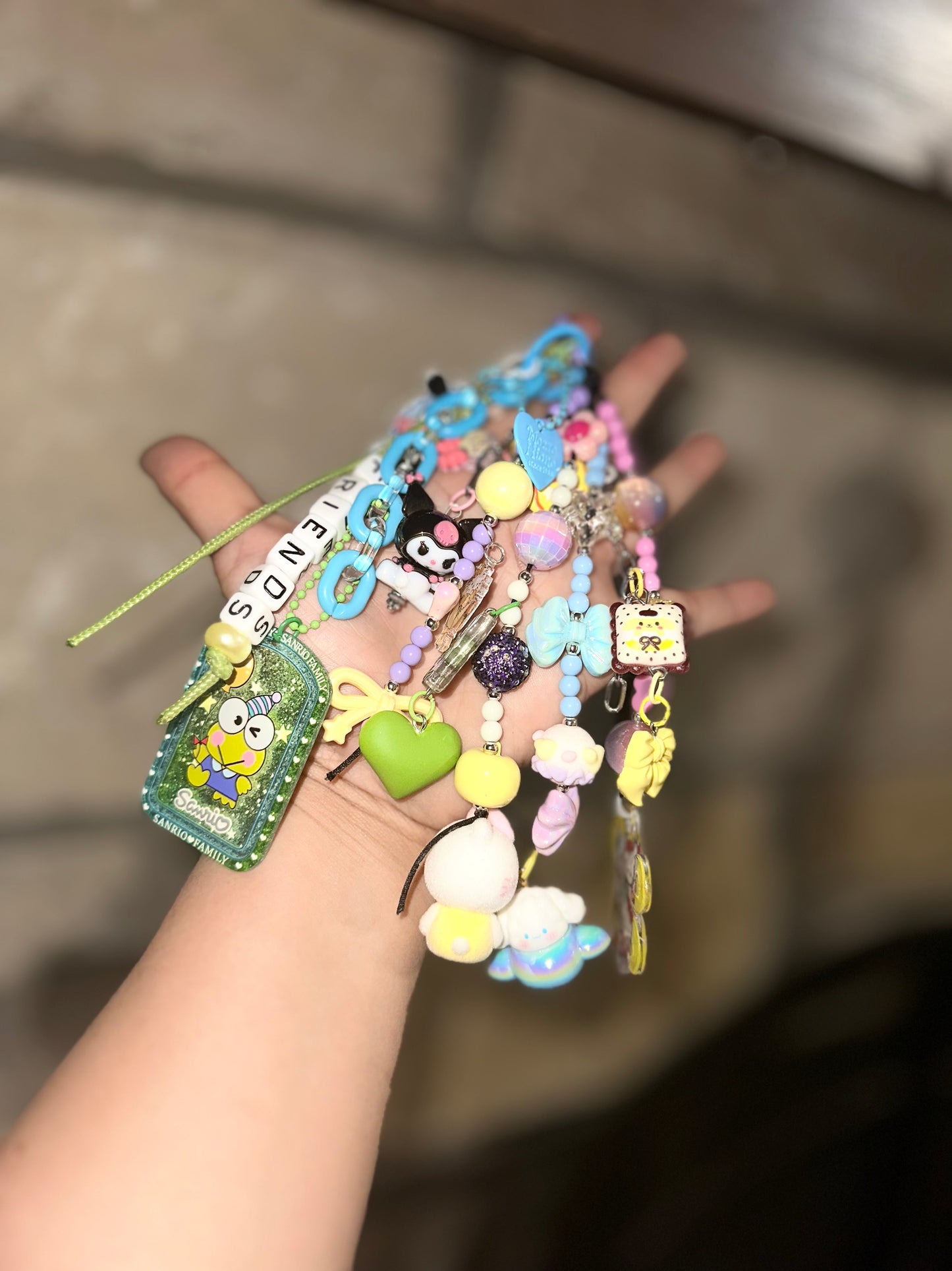 Kitty And Friends Handmade Beaded Bag Charm