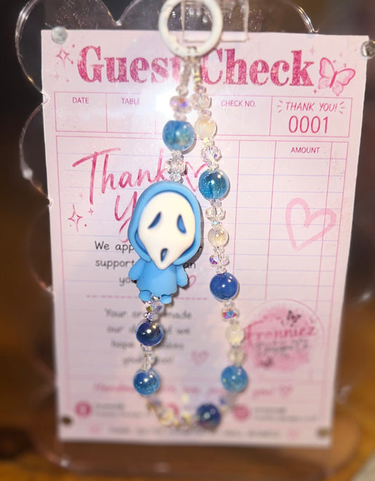 Pink Scream Phone Chain | Beaded Phone, Wallet & Bag Charm