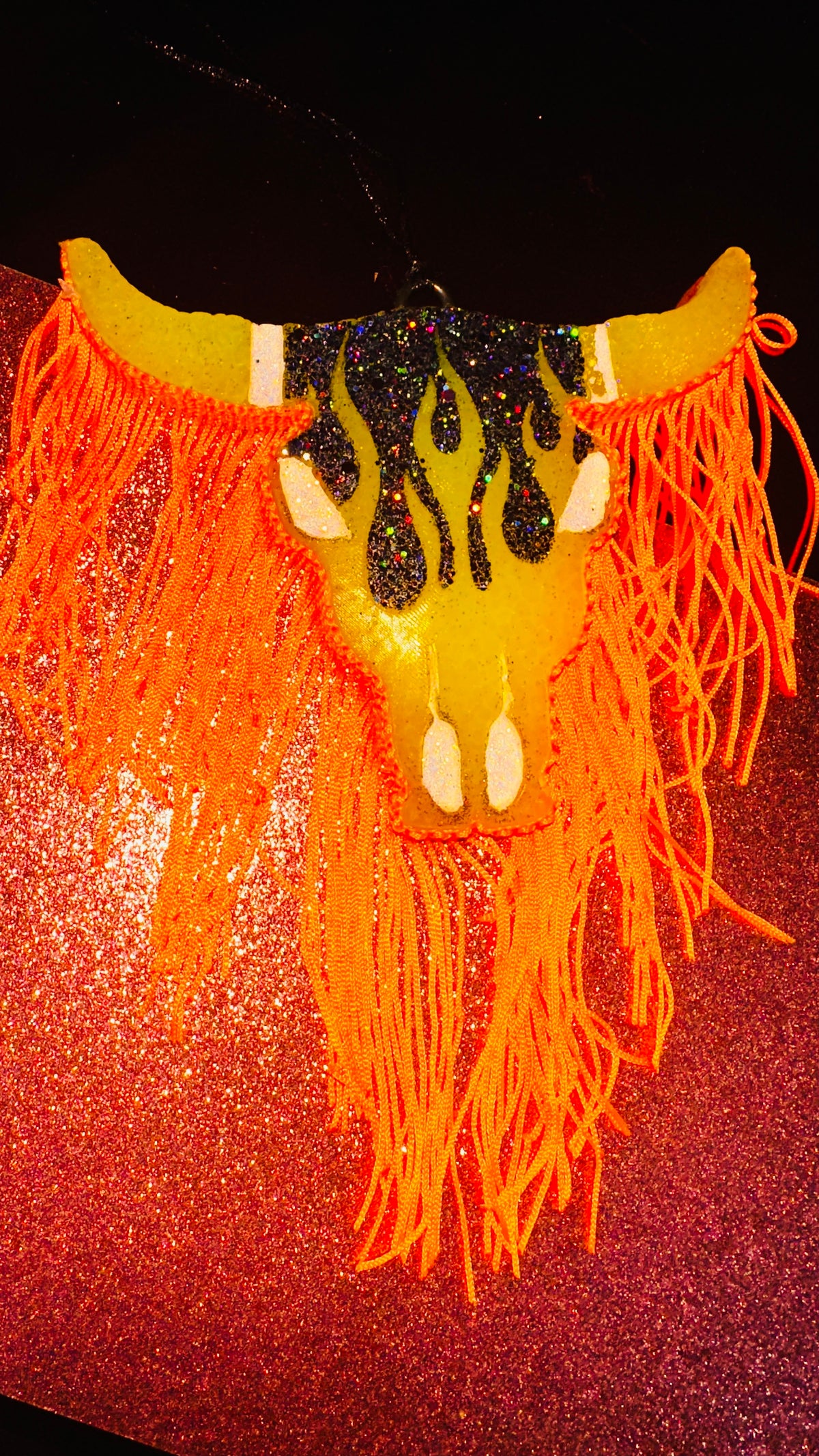 Handmade Bull Skull Fringe Freshie|Western Car Air Freshener